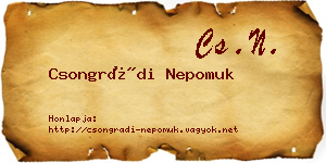 Csongrádi Nepomuk névjegykártya